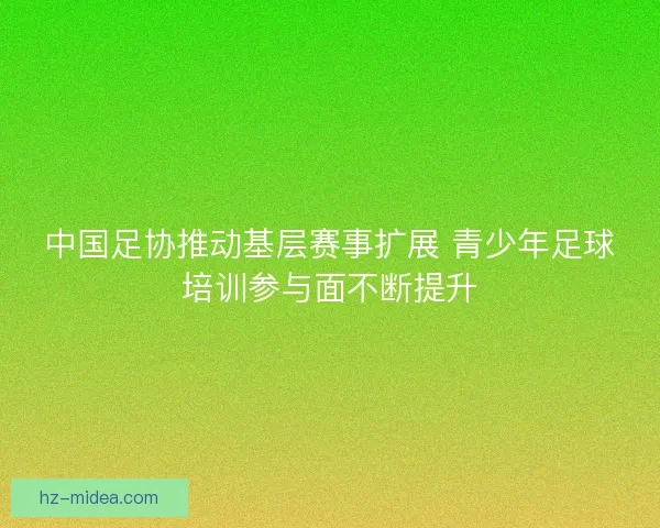 中国足协推动基层赛事扩展 青少年足球培训参与面不断提升
